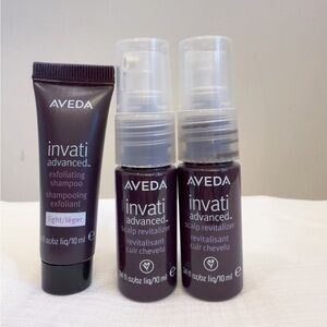 NEW Aveda Invati Advanced Travel Set - Shampoo Light & 2x Scalp Revitalizer